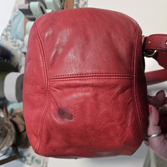 Vintage Coach Backpack Soho #4134 Red Leather - Picture 9 of 16